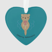 Cute and Funny Otterly Schattige Otter Ornament (achterkant)