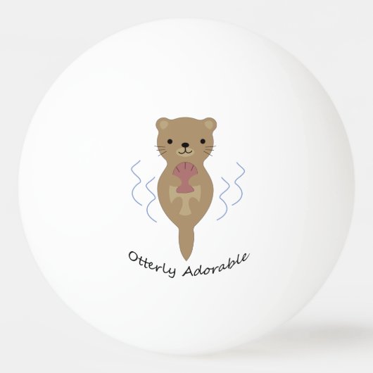 Cute and Funny Otterly Schattige Otter Pingpongbal (Voorkant)