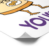 Cute and Funny Peanut Butter Je bent mijn jam Poster (Hoek)