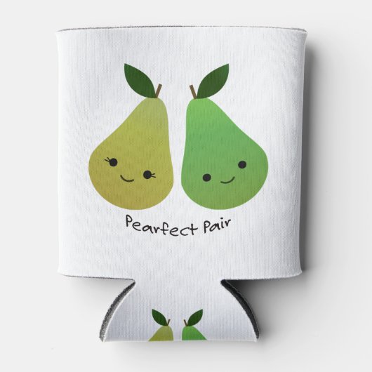 Cute and Funny Pearfect Pair Pears Blikjeskoeler (Voorkant)