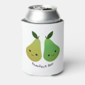 Cute and Funny Pearfect Pair Pears Blikjeskoeler (Blikje Achterkant)