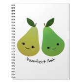 Cute and Funny Pearfect Pair Pears Notitieboek (Voorkant)