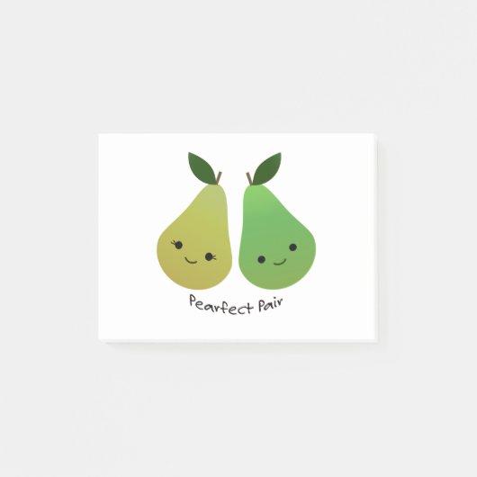 Cute and Funny Pearfect Pair Pears Post-it® Notes (Voorkant)