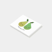 Cute and Funny Pearfect Pair Pears Post-it® Notes (Schuin)