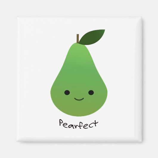 Cute and Funny Pearfect Pear Magneet (Voorkant)