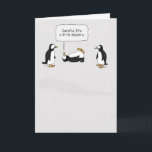 Cute and Funny Penguin Slips on Ice Birthday Kaart<br><div class="desc">Hier is een schattige en grappige verjaardagskaart voor cartoons met een pinguïn die een waardevolle levenservaring heeft opgedaan door op ijs te glippen. Bedankt dat je dit originele ontwerp hebt gekozen door © Chuck Ingwersen. Ik ben een onafhankelijke kunstenaar, en ik post cartoons en strips op Instagram, waar mijn handvat...</div>