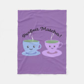 Cute and Funny Perfect Matcha Fleece Deken (Voorkant)