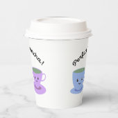 Cute and Funny Perfect Matcha Papieren Bekers (Links)