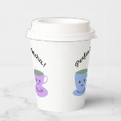 Cute and Funny Perfect Matcha Papieren Bekers (Rechts)