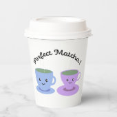 Cute and Funny Perfect Matcha Papieren Bekers (Voorkant)