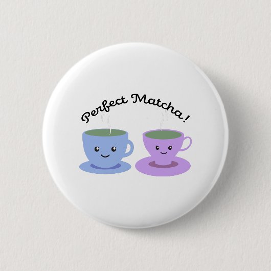 Cute and Funny Perfect Matcha Ronde Button 5,7 Cm (Voorkant)