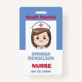Cute and Funny personalized Nurse ID Badge