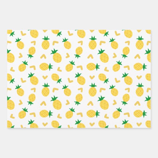 Cute and Funny Pineapple Pattern Inpakpapier Vel (Voorkant 2)