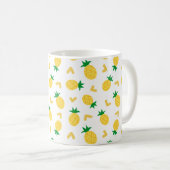Cute and Funny Pineapple Pattern Koffiemok (Voorkant rechts)
