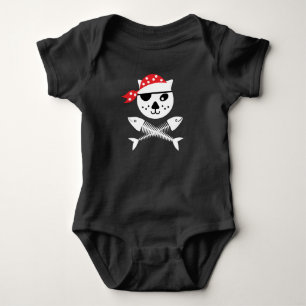 Cute and Funny Pirate Kinder Cat Romper