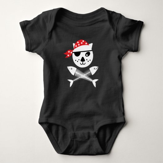 Cute and Funny Pirate Kinder Cat Romper (Voorkant)