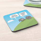 Cute and Funny Roll met Armadillos Bier Onderzetter (Linkerzijde)