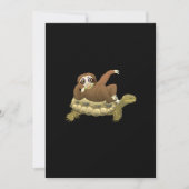 Cute and Funny Schattig Sloth and Turtle Kaart (Voorkant)