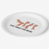 Cute and Funny Shakin Your Bacon Dancers Papieren Bordje (Gekanteld)