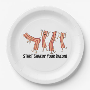 Cute and Funny Shakin Your Bacon Dancers Papieren Bordje