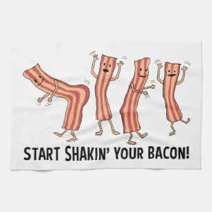 Cute and Funny Shakin Your Bacon Dancers Theedoek