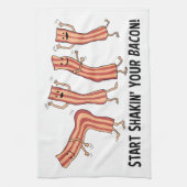 Cute and Funny Shakin Your Bacon Dancers Theedoek (Verticaal)