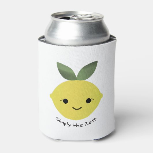 Cute and Funny Simply the Zest Kawaii Lemon Blikjeskoeler (Blikje Voorkant)