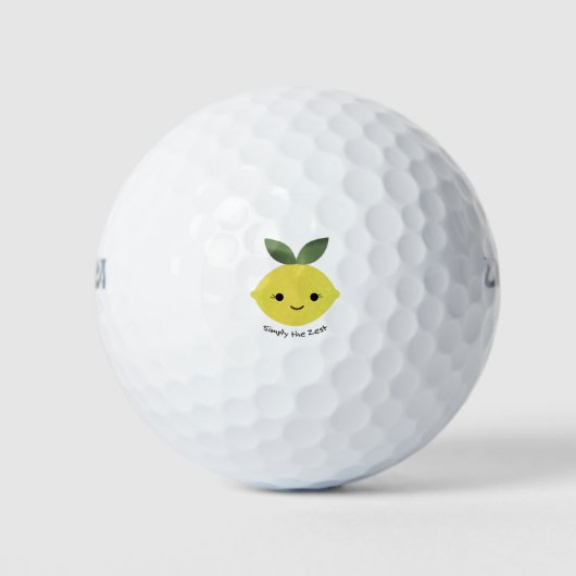 Cute and Funny Simply the Zest Kawaii Lemon Golfballen (Voorkant)