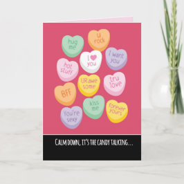 Cute and Funny Snoep Hearts Valentijnsdag Feestdagen Kaart