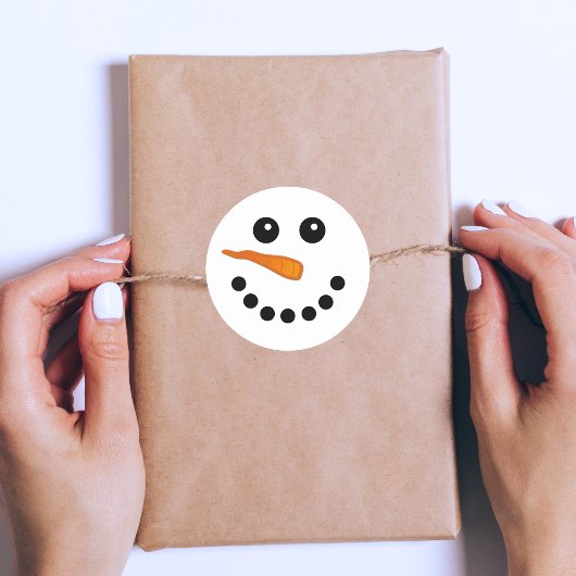 Cute and Funny Snowman Face Festive Sticker