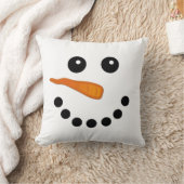 Cute and Funny Snowman Festive Pillow Kussen (Deken)
