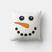 Cute and Funny Snowman Festive Pillow Kussen (Voorkant)