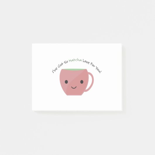 Cute and Funny So Matcha Love Post-it® Notes (Voorkant)