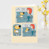 Cute and Funny Stress Dog Birthday Kaart (Gele Bloem)