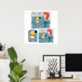 Cute and Funny Stress Dog Poster (Thuiskantoor)