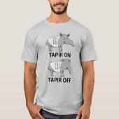 Cute and Funny Tapir on Tapir off T-shirt (Voorkant)