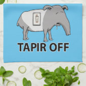 Cute and Funny Tapir on Tapir off Theedoek (Gevouwen)