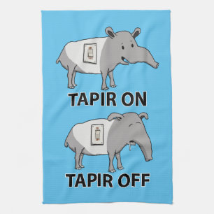 Cute and Funny Tapir on Tapir off Theedoek