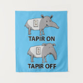 Cute and Funny Tapir on Tapir off Wandkleed (Voorkant)