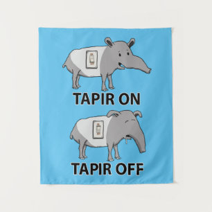 Cute and Funny Tapir on Tapir off Wandkleed