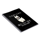 Cute and Funny Teacher Llama | Aangepaste naam Notitieboek (Rechterzijde)