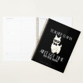 Cute and Funny Teacher Llama | Aangepaste naam Planner (Display)