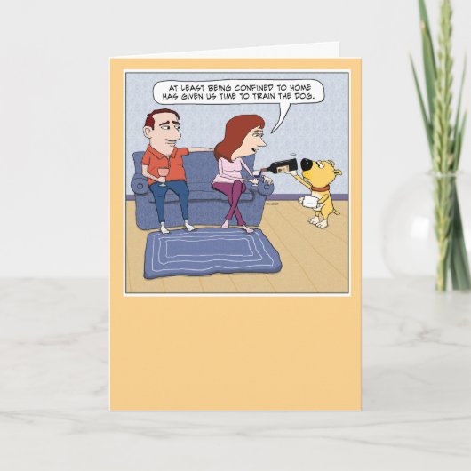 Cute and Funny Training Dog to Pour Wine Kaart (Voorkant)