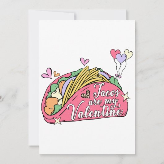 Cute and Funny Valentijnsdag for Taco Lovers Kaart (Voorkant)