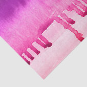 Cute and Girly Pink Paarse Waterverf Ombre Tissuepapier (Detail)