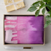 Cute and Girly Pink Paarse Waterverf Ombre Tissuepapier (Geschenk)
