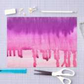 Cute and Girly Pink Paarse Waterverf Ombre Tissuepapier (Craft)
