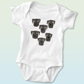 Cute and Goofy Black Labrador Retriever Dog Romper