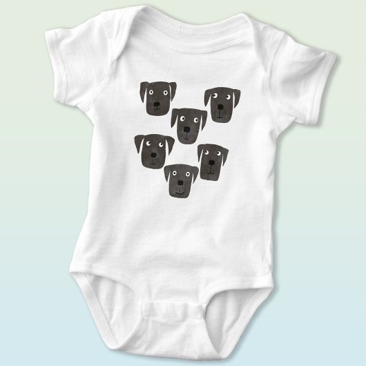 Cute and Goofy Black Labrador Retriever Dog Romper