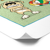 Cute and grappige Dogs Rule poster (Hoek)